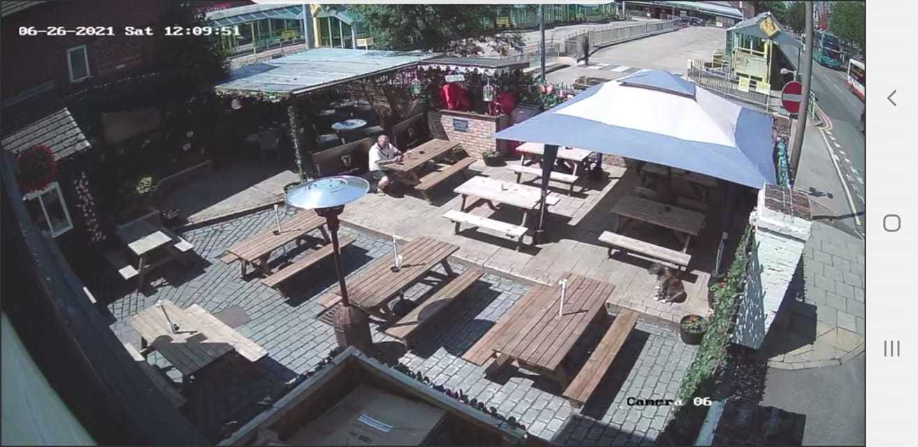 The new beer garden at The Swan Pub on Corporation Street