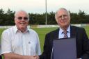 Dave (right) was a highly respected figure across the regional footballing community