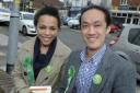 Green Party candidates James Chan and Elizabeth Ward