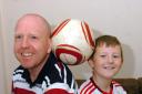 Poignant tribute: Graeme McNally and son Jamie
