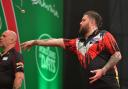 Michael Smith during the Bahrain Darts Masters last week