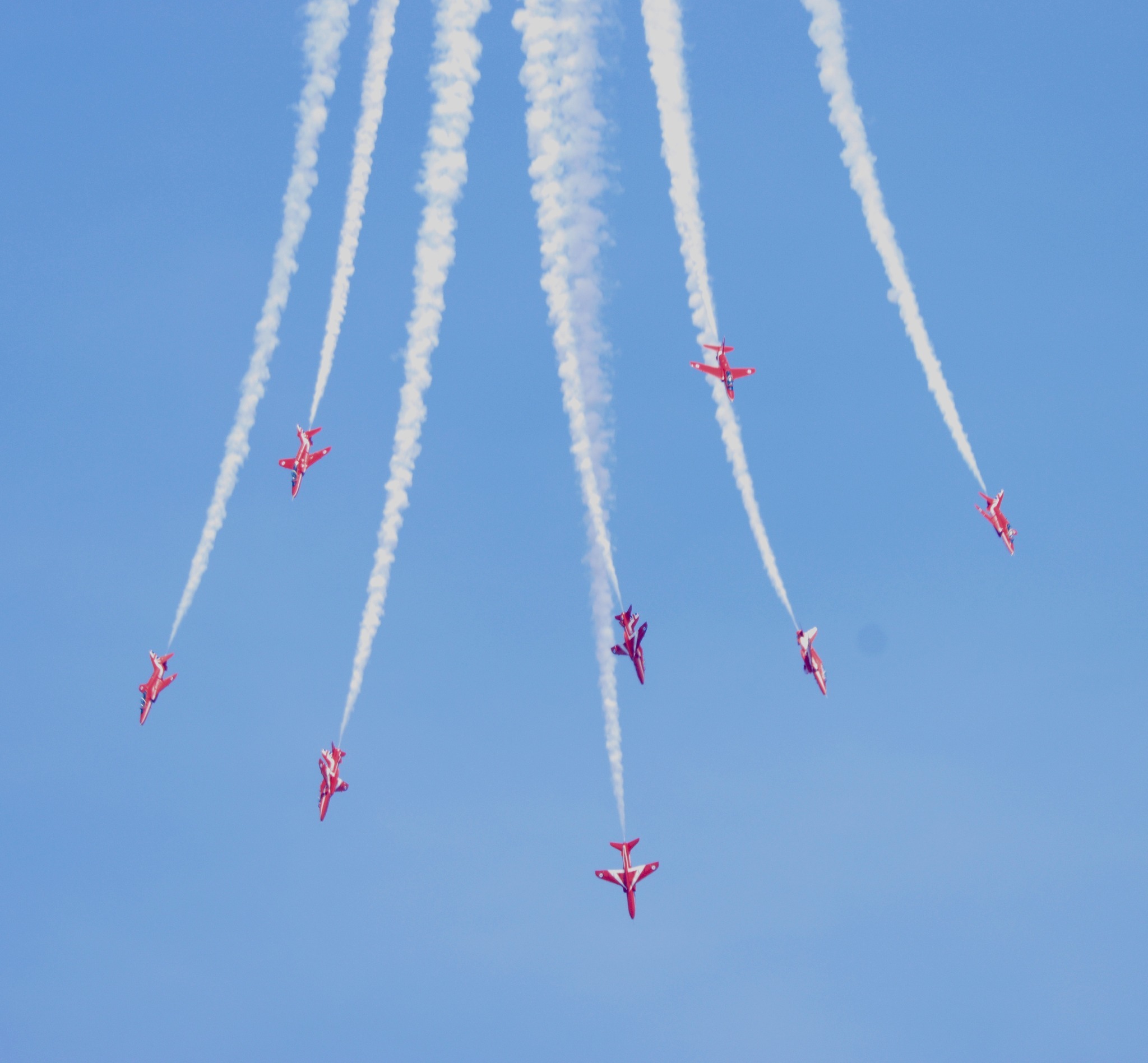 The Red Arrows practising for the Kings coronation by Mark Garner