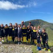 The under 10s from Earlestown Celtics climbed Wales’ highest mountain