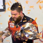 Michael Smith the trophy