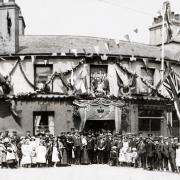 The Feathers in Westfield	Street took part in	 the competition for best-dressed business premises for the coronation  celebrations	of George V in 1911