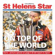 A Star front page from earlier this year as Michael Smith lifted the  darts world championship