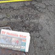 The scale of the reported pothole on Litherland Crescent