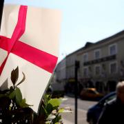 An England flag bearing St George's cross