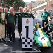 Andy Middlehurst following hishistoric Monaco Grand Prix win
