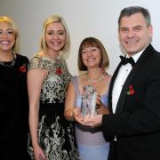 Nicky Marsh, Kerry Wood and Alistair Poole from NGF with Kath Boullen from St Helens Chamber