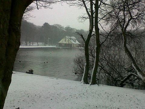 Tweeted in by user Brian Banana, the boathouse at Taylor Park.