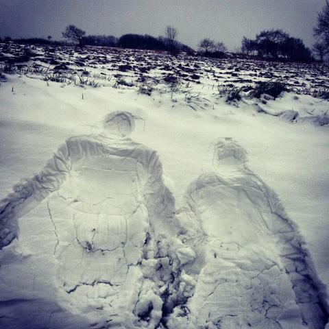 Snow giants, tweeted to us by Joe Oxley.