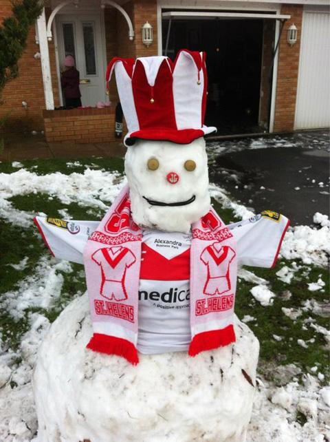 This supportive snowman was tweeted to us by Andy Burrows.