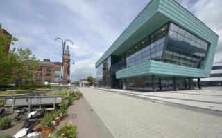 The disturbance happened near St Helens College's Water Street campus