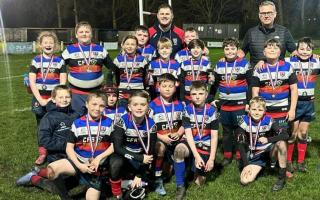Some of the LSH under 10s who took part in the festival of rugby union