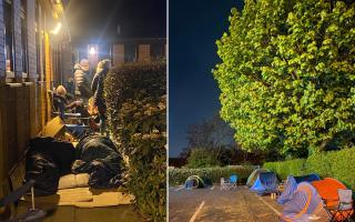 A group of 30 camped out for Hope House