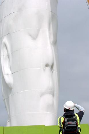 Dream statue in place at former Sutton Manor Colliery in St Helens