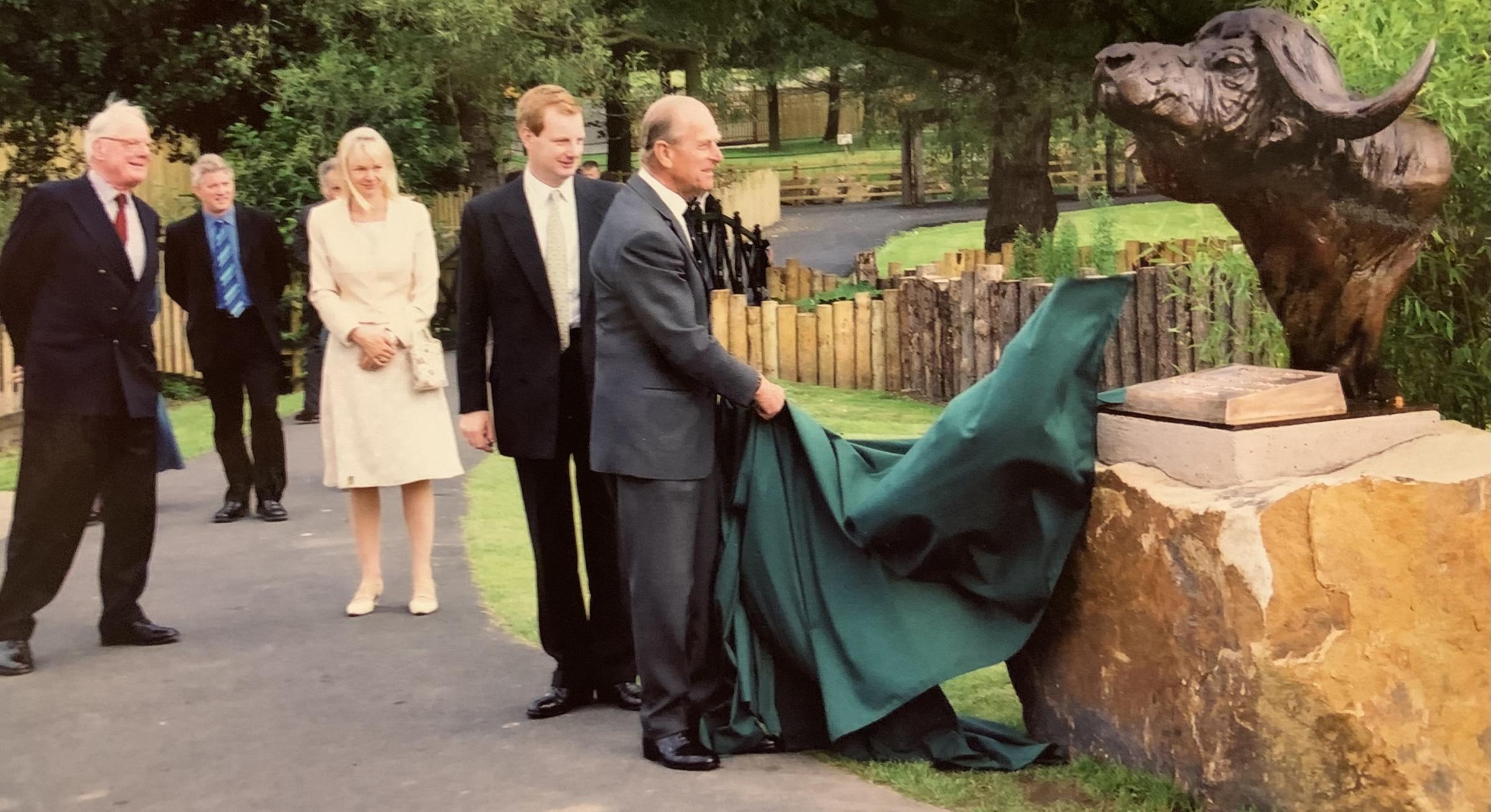 Unveiling a new guest at the safari park