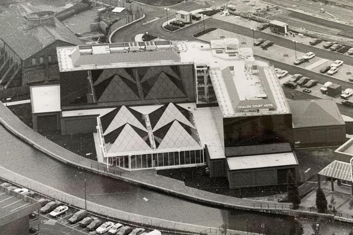 A bird's eye view of the Chalon Court hotel back in the 1990s (St Helens Star archive)