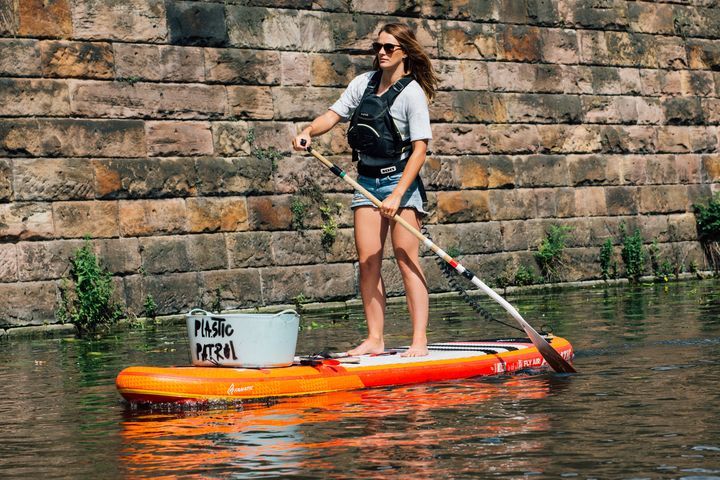 A paddleboarding litter pick event takes place at Carr Mill Dam