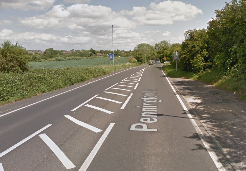 She was spotted driving erratically along Pennington Lane (Image: Google Maps)