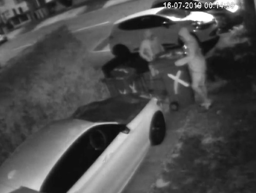 A CCTV image while one of the crimes was ongoing