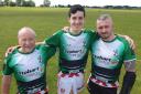 Colin, Rhys and Wayne Ascroft ahead of Garswood Stags A team game