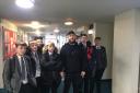 INSPIRED: KC Locke (centre) with a group of Lostock College students