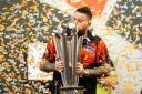 Michael Smith with the world championship trophy