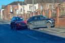 A Skoda Octavia is reported to have crashed into a parked Citreon C4 this morning (Tuesday, March 7)