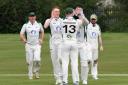 Rainhill celebrate a wicket during their win over Orrell Red Triangle