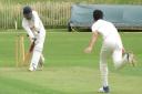 St Helens Town lose a wicket against Sefton Park