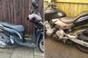 Police found these two stolen motorbikes in recent days