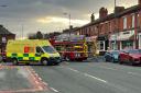 Emergency services at the scene on Monday last week