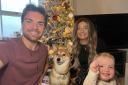 Laura with husband Danny, daughter Sienna and dog Luna