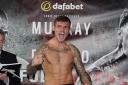 A determined glint in the eyes of Martin Murray to weigh in ahead of his  fight with Gabriel Rosado. Pic: Lawrence Lustig