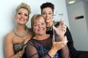 Making a difference: Amanda Bradshaw (centre) with sponsors Jane Webster and Helen French