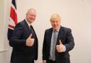 St Helens South and Whiston Conservative parliamentary candidate Richard Short with Prime Minister Boris Johnson