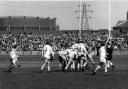 The Pavilion End – Saints v Warrington in 1966. The gasometer would have been the dominant landmark in the area in 1909-10.