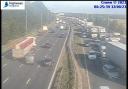M6 southbound junctions 20 to 19 closed following crash