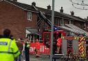 A crane crashed into a home on Flappers Fold Lane, Atherton