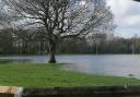 Flooding at Victoria Park in Latchford