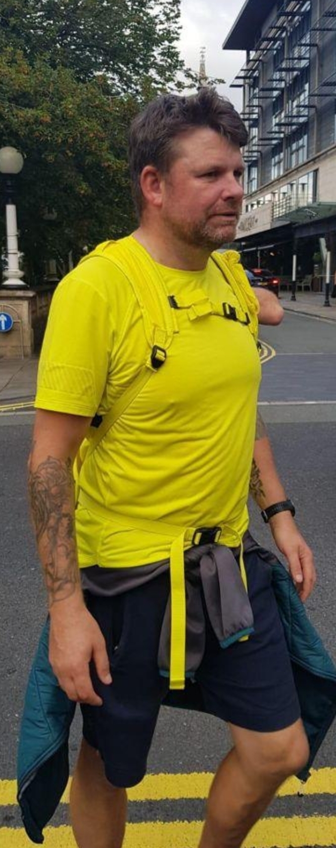 Ex-rugby league player Lee Briers on the walk