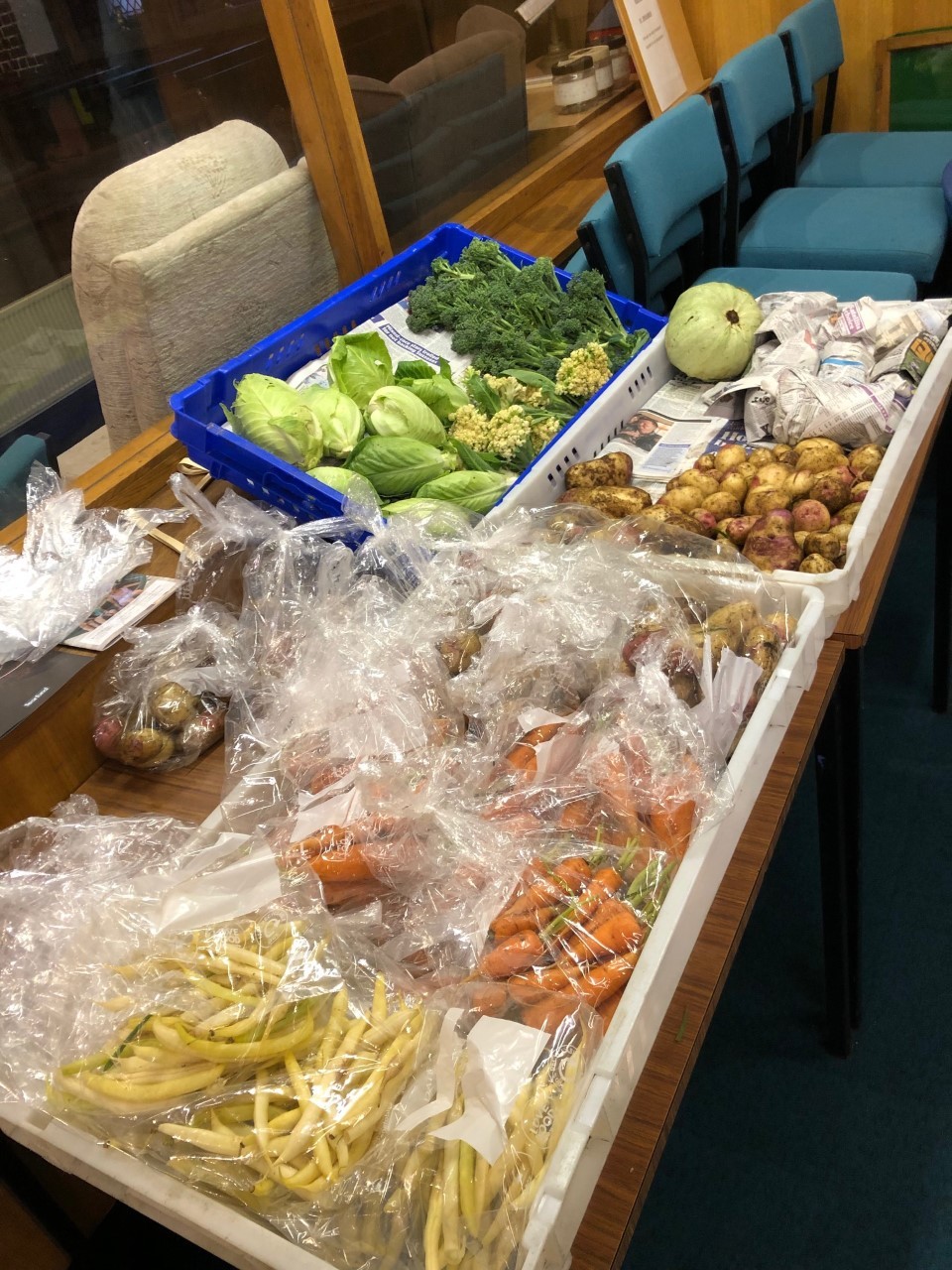 The veg harvest in church