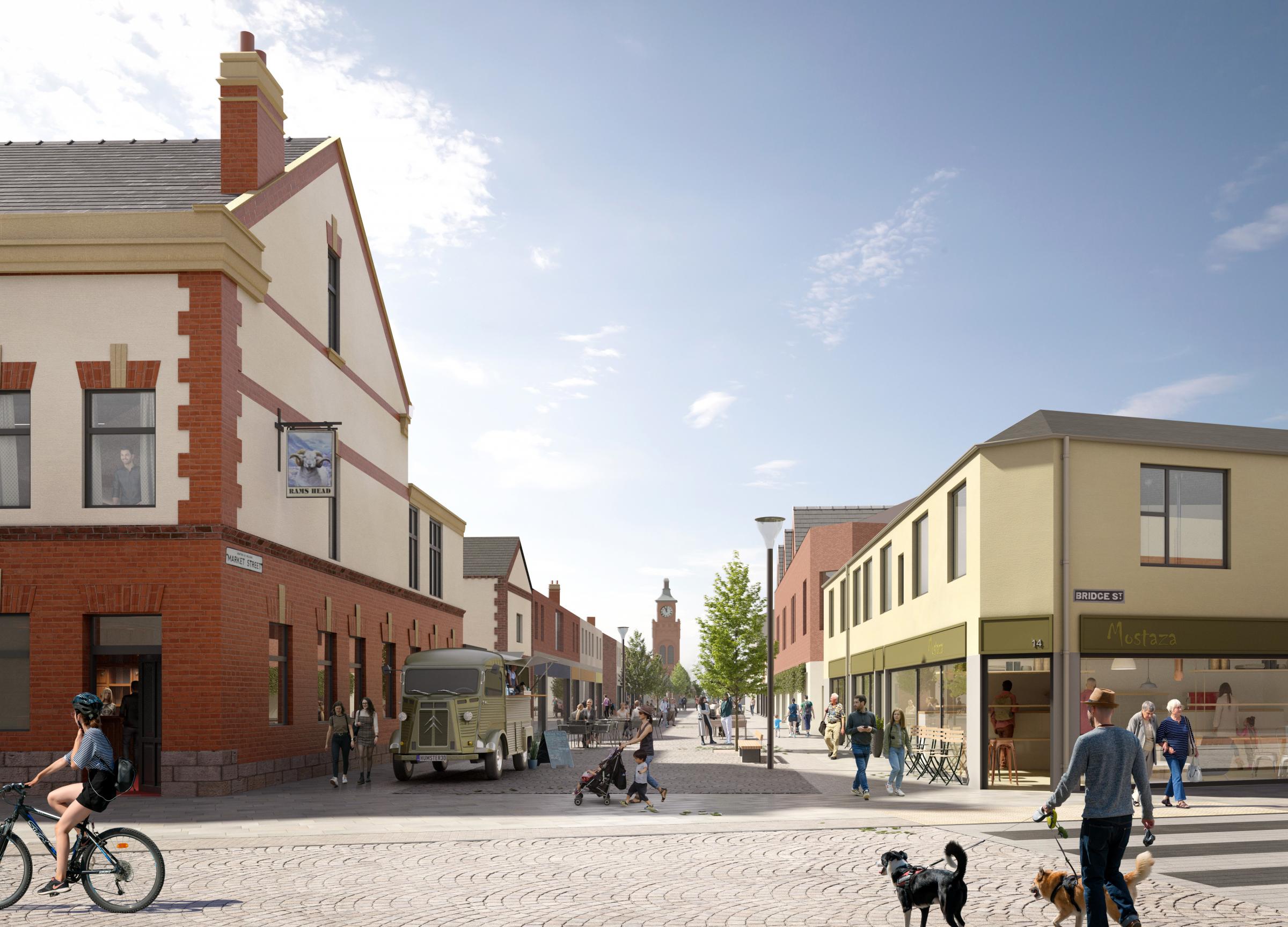 Street scenes of how the transformed areas could look