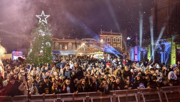St Helens Star: Crowds loved the festive entertainment on show (Pic: Bernard Platt)