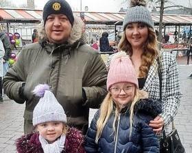 Kerrie Ann Lomas with her family, and two daughters Kendal and Kiana