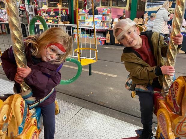 St Helens Star: Kids enjoying the fair ground rides at the fun day
