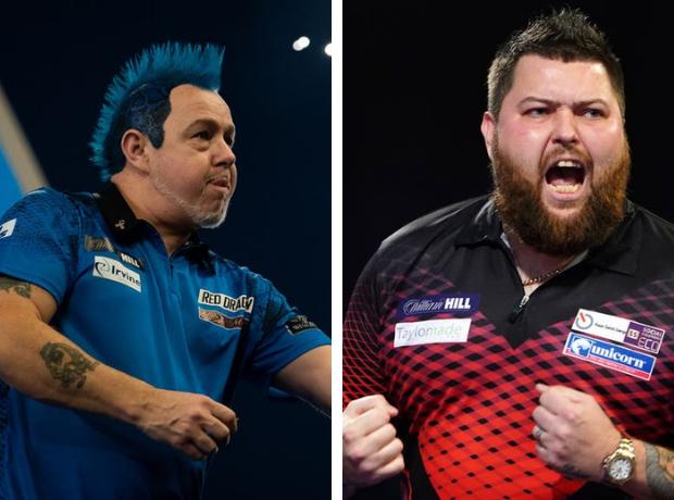 Michael Smith (right), from St Helens, will take on Peter Wright