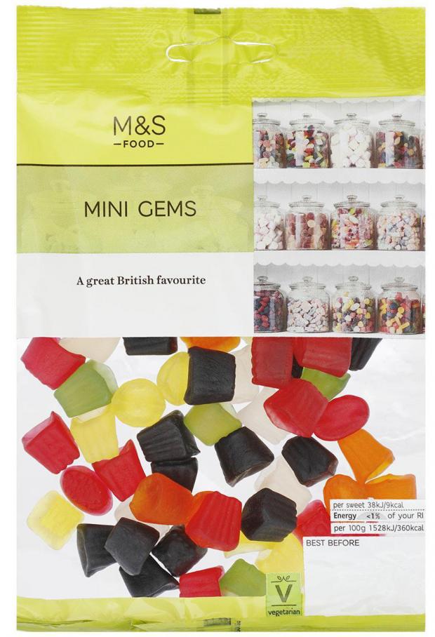 St Helens Star: Undated handout photo issued by Marks and Spencer of a packet of Mini Gems. Marks and Spencer has changed the name of its popular Midget Gems sweet to avoid offending people with dwarfism rebranding its version of the confectionery as Mini Gems following a campaign by a disability academic. 